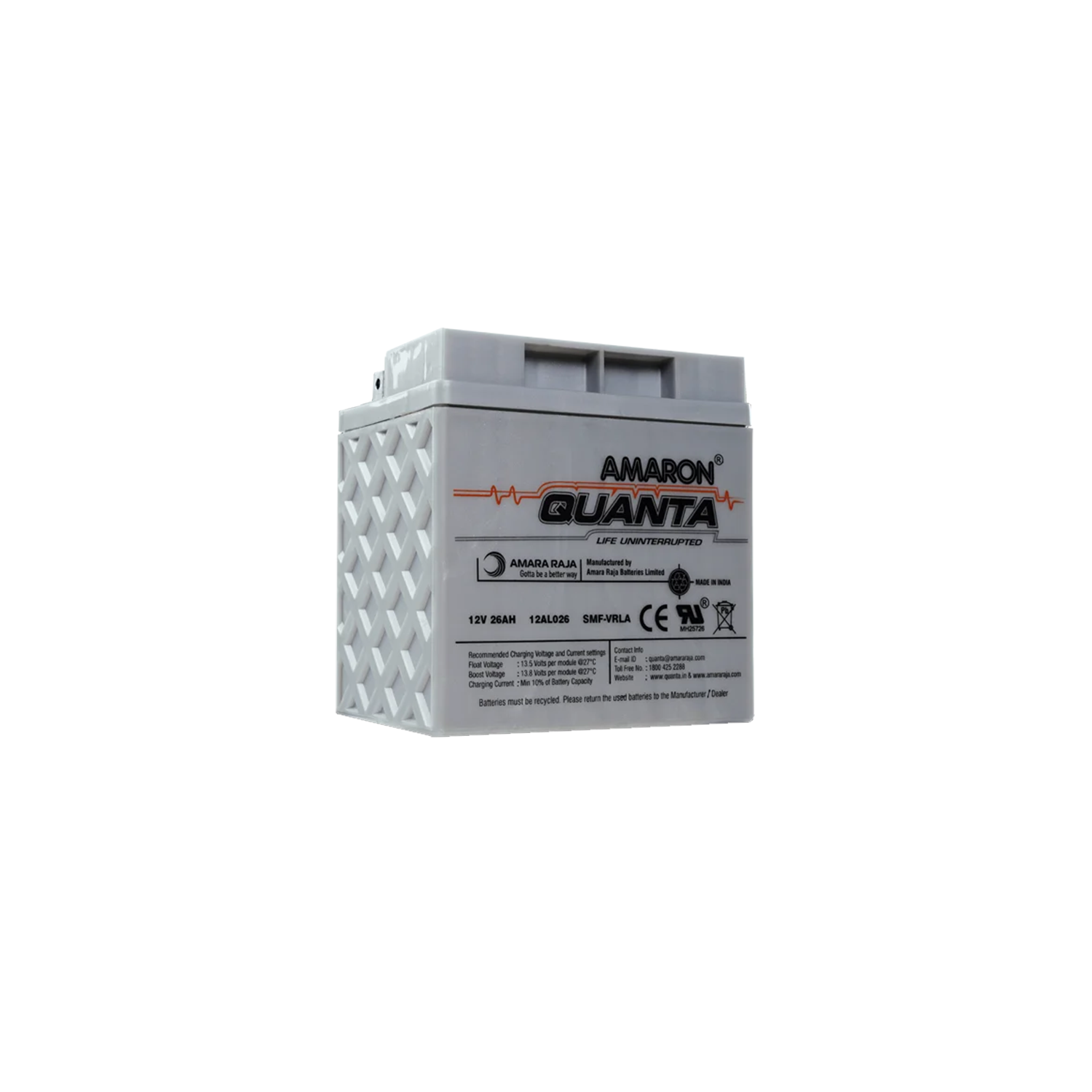Amaron Quanta 26 Ah VRLA Battery