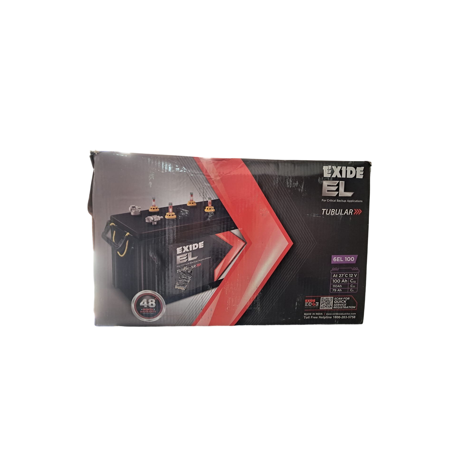 Exide EL Tubular 100Ah Battery
