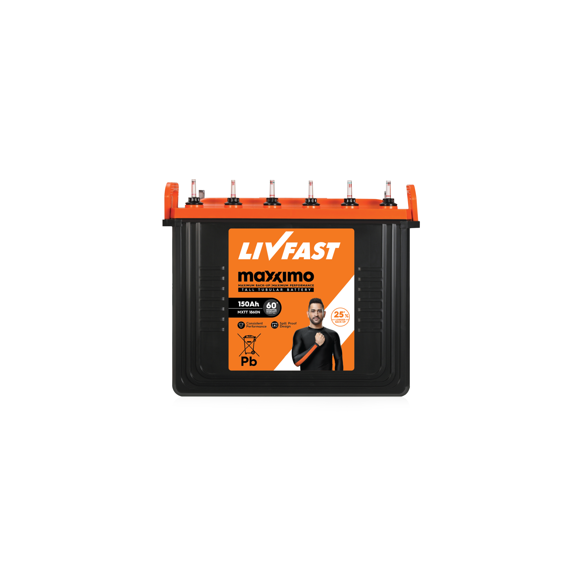 Livfast 150Ah Tubular Battery- MXTT 1860N