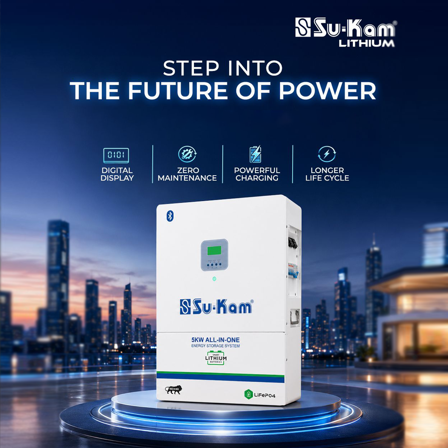 Sukam 5 KVA Solar Hybrid Lithium Battery Inbuilt ESS