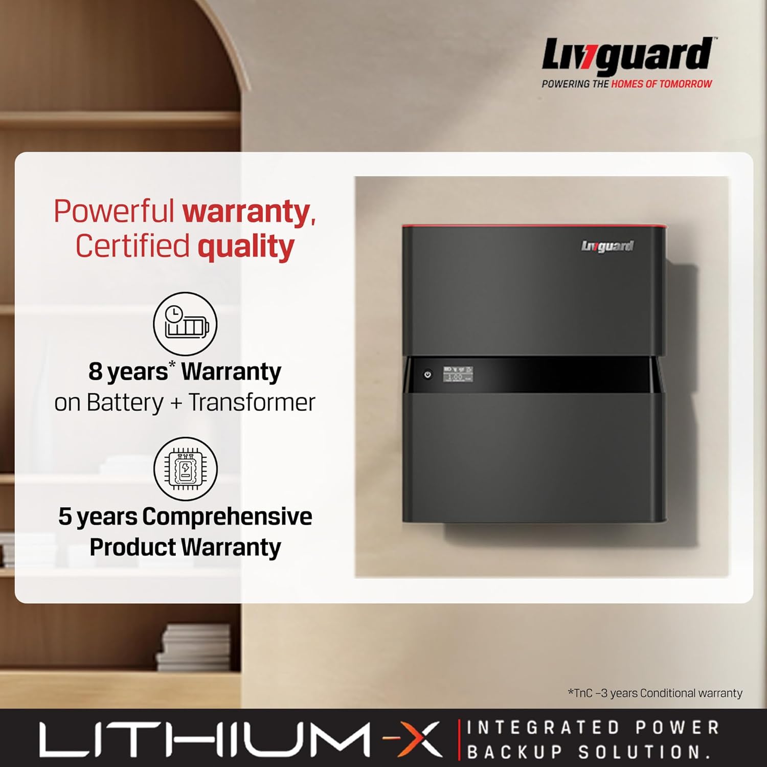 Livguard Lithium X 1500 UPS with Inbuilt Lithium Battery