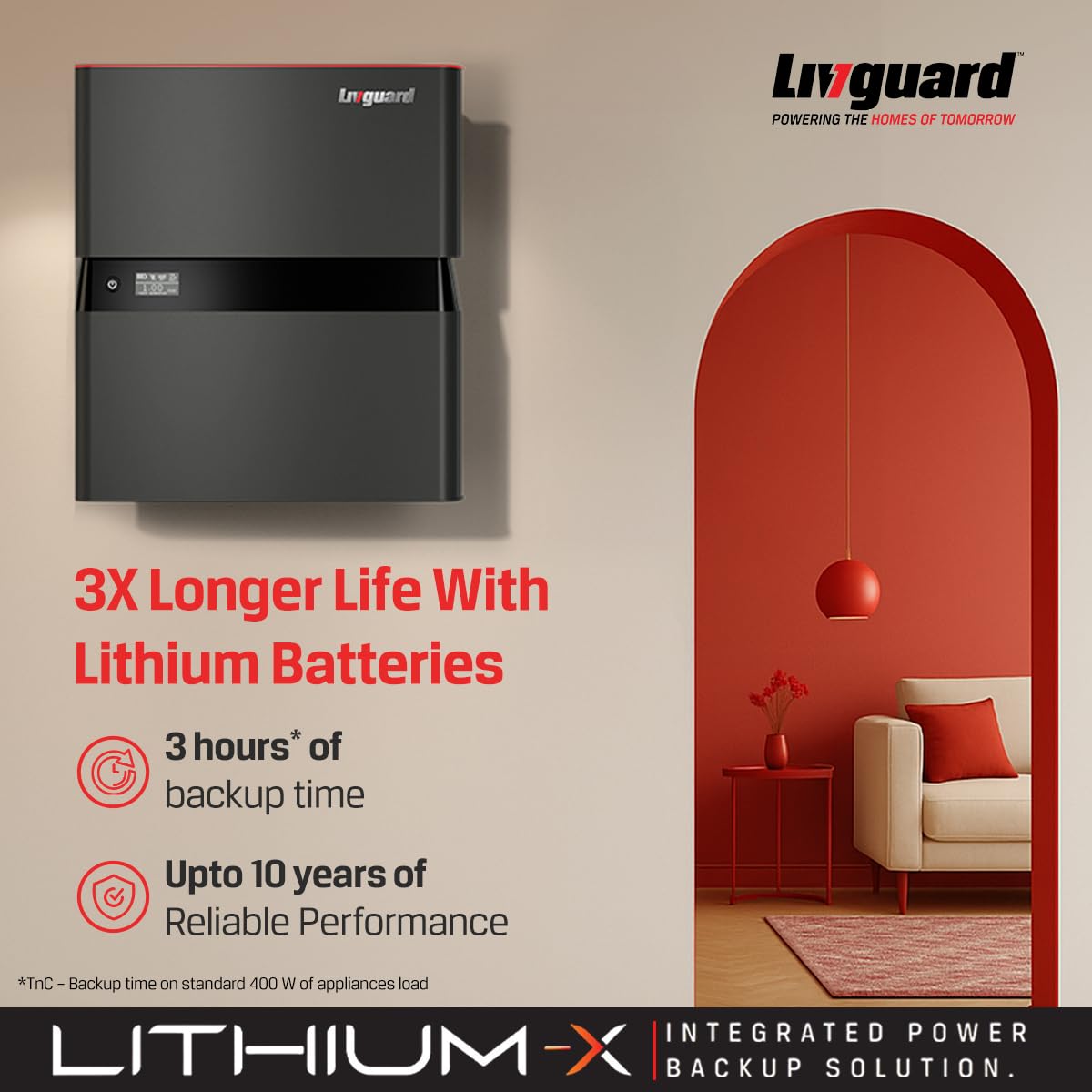Livguard Lithium X 1500 UPS with Inbuilt Lithium Battery